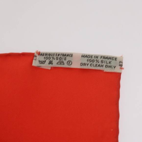 HERMES Carre 90 WASHINGTONfS CARRIAGE Scarf Silk Red Auth am5911 - Picture 11 of 16
